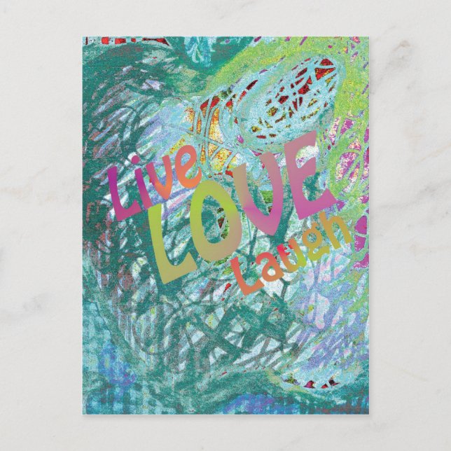 Live Love Laugh Postcard (Front)