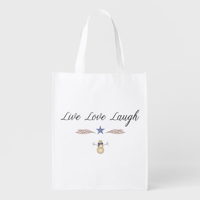Live Love Laugh Reusable Bag (Front)