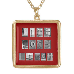 LIVE LOVE LAUGH Spelled out with picture letters Gold Plated Necklace