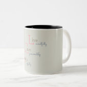 Live Love Laugh Two-Tone Coffee Mug (Front Right)