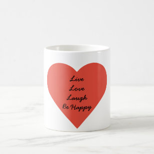 Red Heart White Background Mugs - No Minimum Quantity | Zazzle