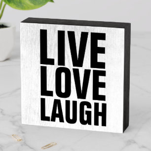 LIVE LOVE LAUGH WOOD WEDDING GIFT SIGN