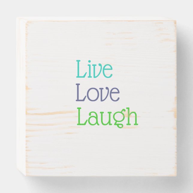 LIVE LOVE LAUGH wooden sign (Front Horizontal)