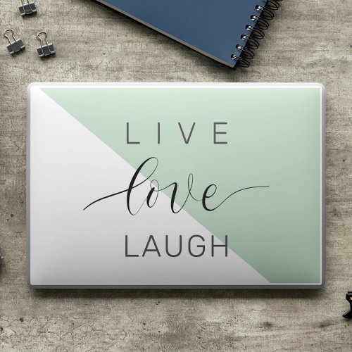 Live Love Laught Positive Motivation Mint Quote HP Laptop Skin