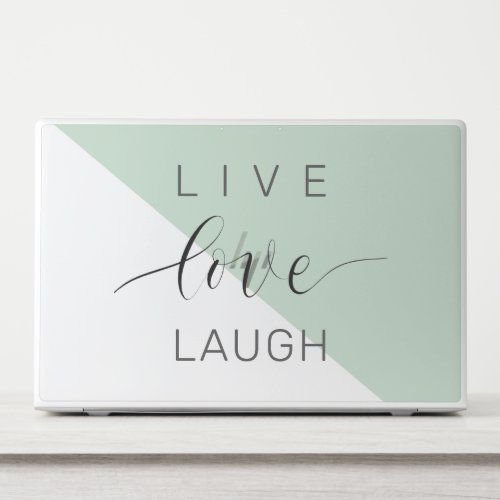 Live Love Laught Positive Motivation Mint Quote HP Laptop Skin