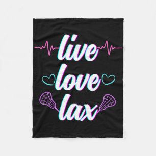 Live Love Lax Lacrosse Lover For Women Girl Fleece Blanket