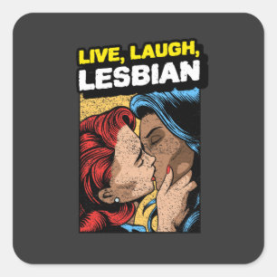 Live Love Lesbian Square Sticker