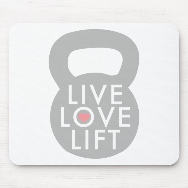 Live Love Lift Kettlebell Mouse Pad (Front)