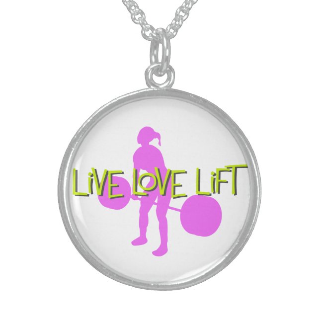 Live Love Lift - Sterling Silver Necklace (Front)