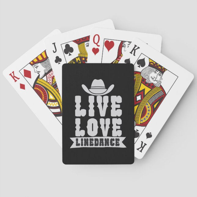 Live Love Linedance Poker Cards (Back)