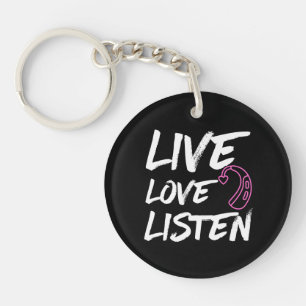 Live Love Listen - Deaf Awareness  Keychain