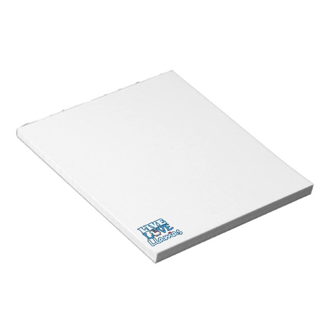 Live, Love, Llamas Notepad (Angled)