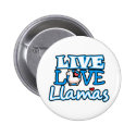 Live, Love, Llamas Pin