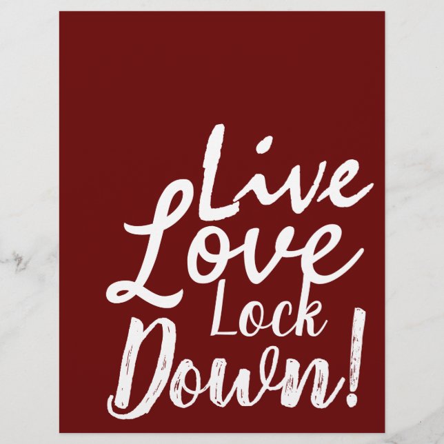 Live Love Lock Down! Poster Flyer (Front)