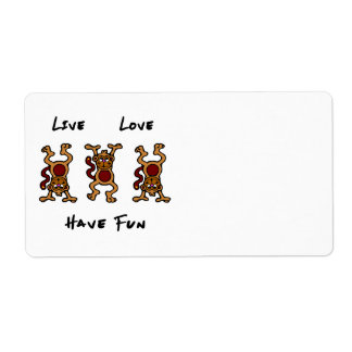 Live Love Monkey Label
