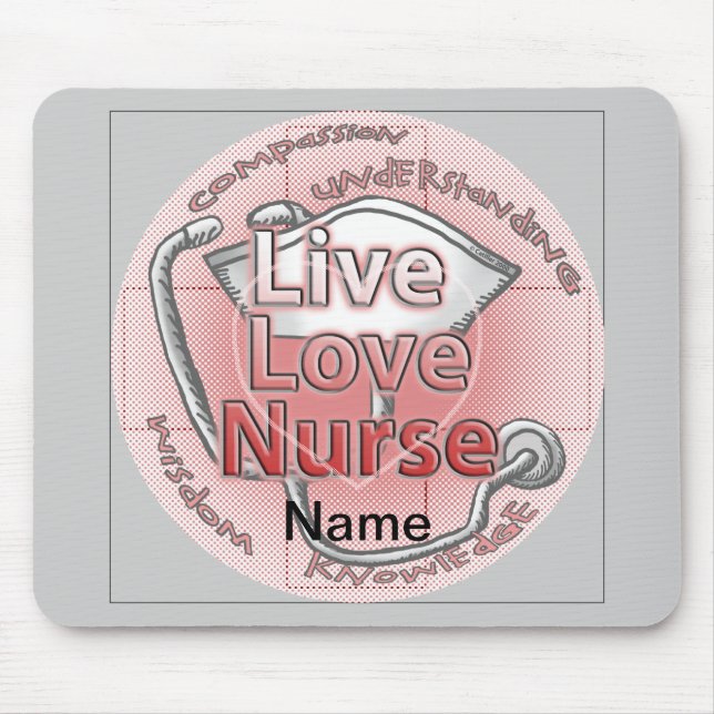 Live Love Nurse Mouse Pad (Front)