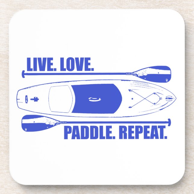 Live Love Paddle Repeat Beverage Coaster (Front)