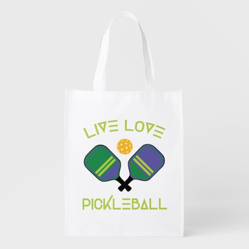  Live love  pickleball  double sided bag