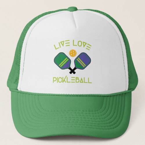  Live love  pickleball  green Trucker Hat