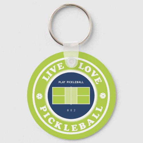 Live Love Pickleball Keychain