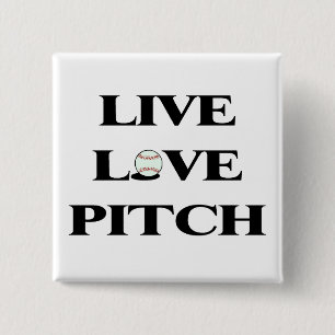 Live Love Pitch Pinback Button
