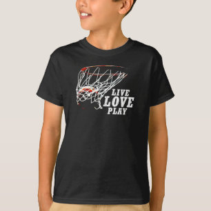 Live Love Play Basketball By Subgirl  T-Shirt
