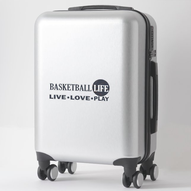 Live love play basketball life sticker (Suitcase)