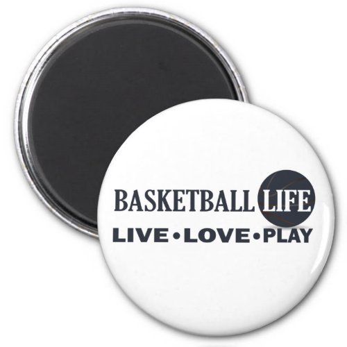 live love play basketball magnet