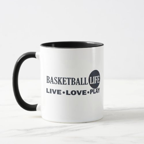 live love play basketball mug