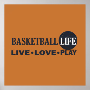 live love play basketball poster