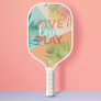 Live Love Play Fun Watercolor Tropical Palm Leaf Pickleball Paddle