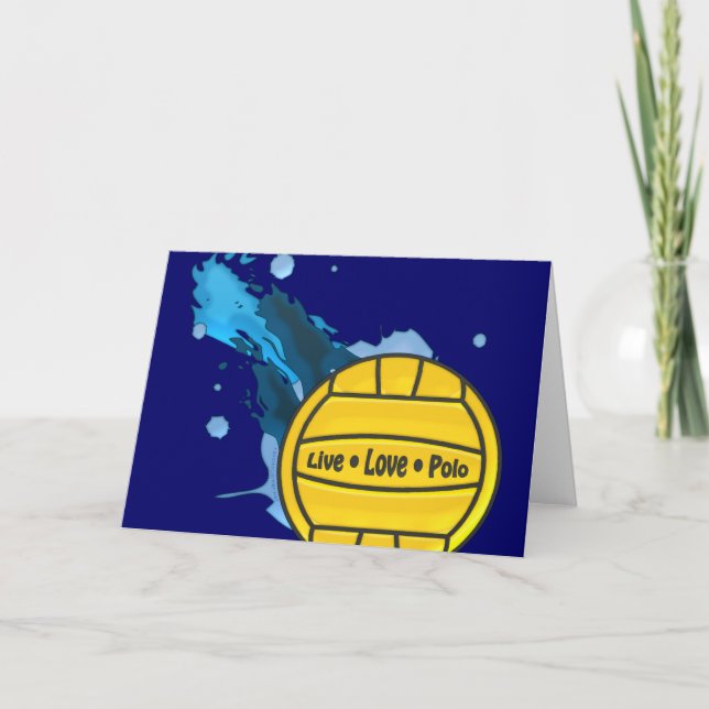 Live Love Polo - Water Polo Greeting Cards (Front)
