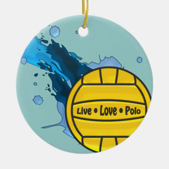 Live Love Polo - Water Polo Ornament | Zazzle