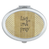 Live Love Pray Christian Quote Affirmation Mirror For Makeup