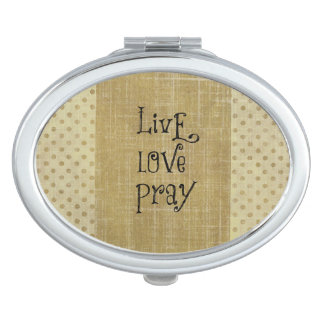 Live Love Pray Christian Quote Affirmation Mirror For Makeup