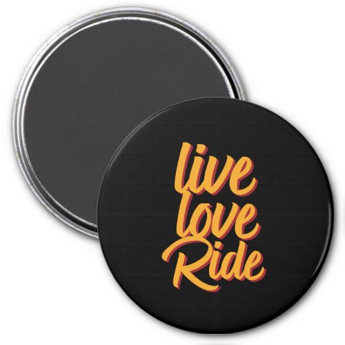 Live Love Ride Vintage Retro Horseback Riding Magnet