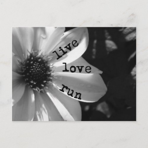 Live Love Run by Vetro Designs Postcard