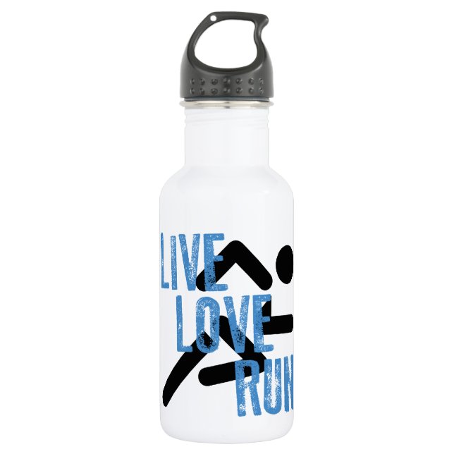 Live, Love, Run Water Bottle (Front)