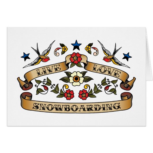 Live Love Snowboarding Cards (Front Horizontal)