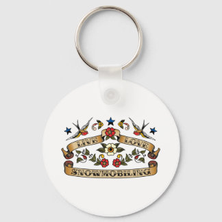 Live Love Snowmobiling Keychain