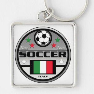 Live Love Soccer Italy Keychain