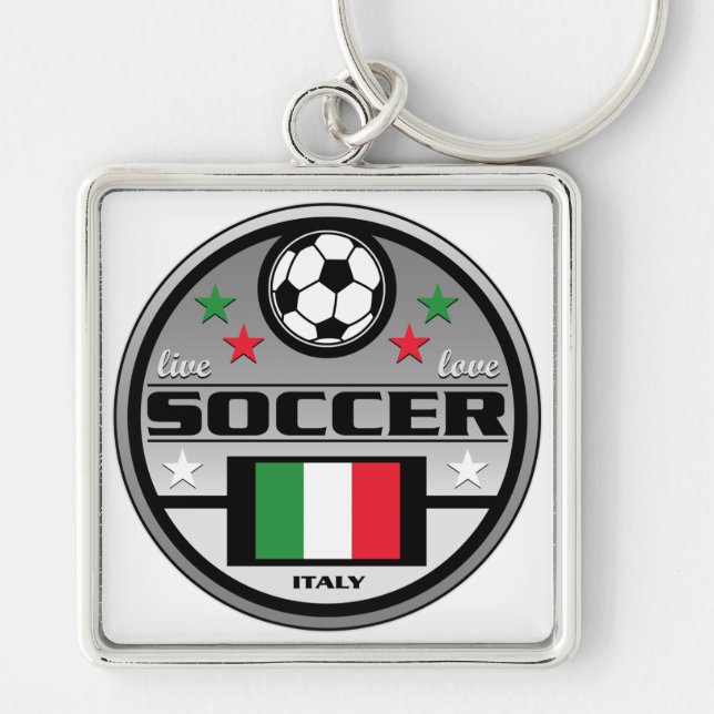 Live Love Soccer Italy Keychain (Front)