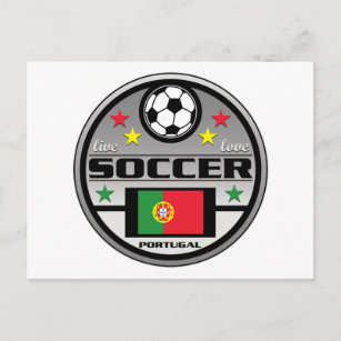 Live Love Soccer Portugal Postcard