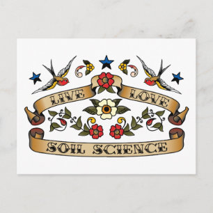 Live Love Soil Science Postcard