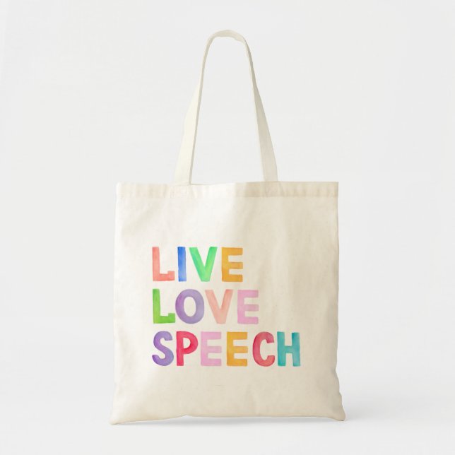 Live Love Speech Tote (Front)