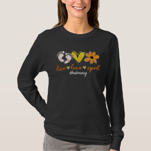 Live Love Spoiled Nonny Footprints Heart Flower Mo T-Shirt