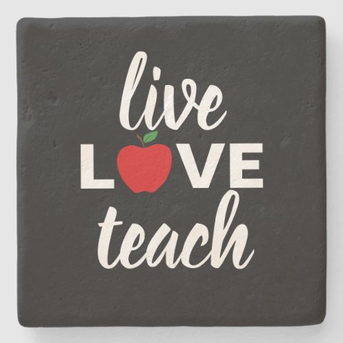 LIVE love teach tote bag for teacher or assistant Stone Coaster
