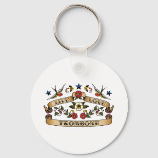 Live Love Trombone Keychain