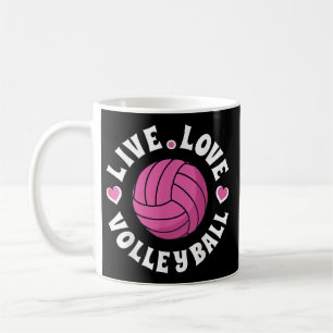Live Love Volleyball For Women Girls Volleyball Fa Coffee Mug