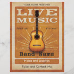 Live Music Acoustic Guitar Flyer<br><div class="desc">Looking for a great way to promote your upcoming live music concert? Personalize this incredible Live Music Acoustic Guitar Flyer with promoters name,  band name,  name and location,  ticket and contact information! Acoustic Guitar Flyer will get attention for your gig. Great for bar owners,  bands and musicians!</div>